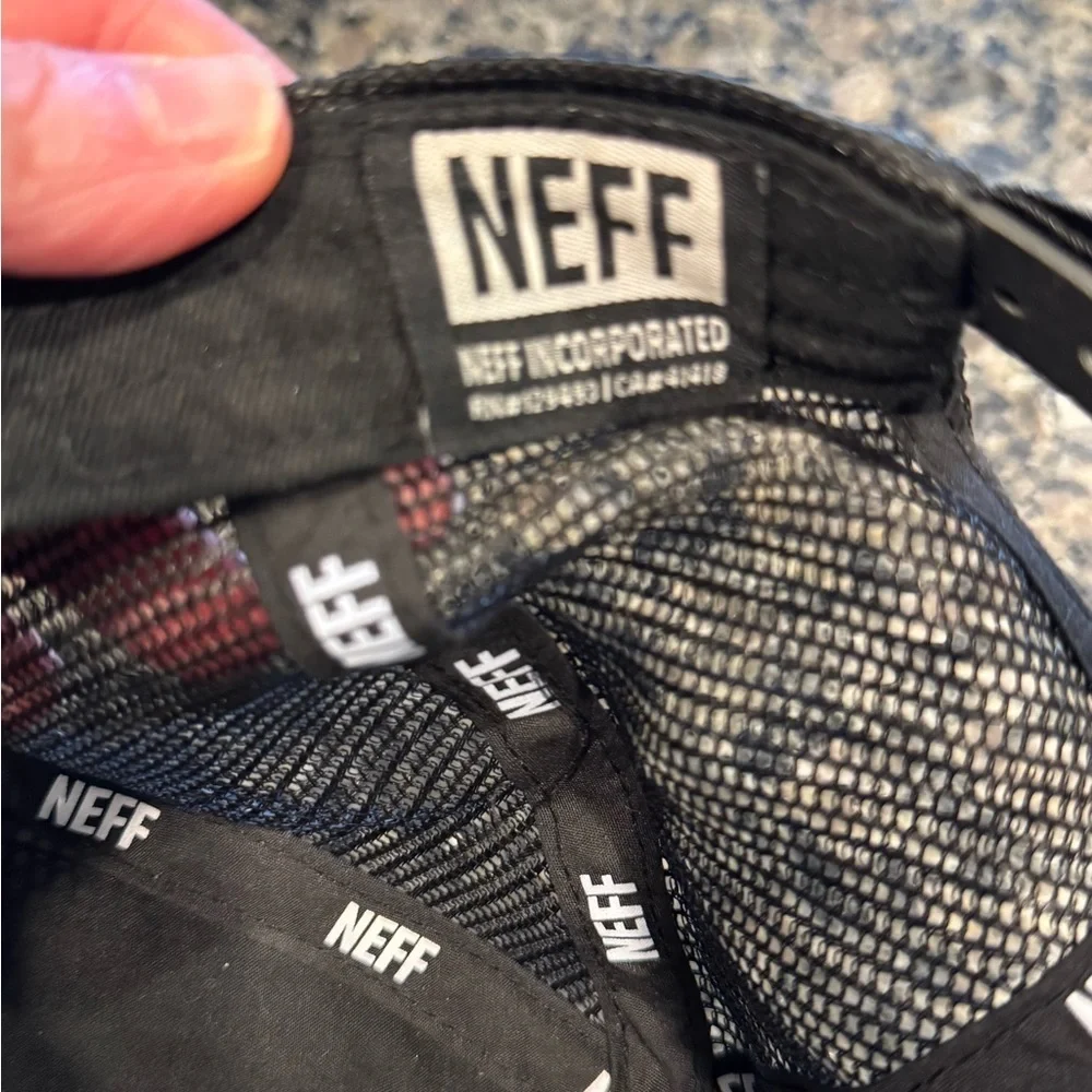 Neff Snapback Hat Black Logo Cap Adjustable One Size Mens Streetwear Skate